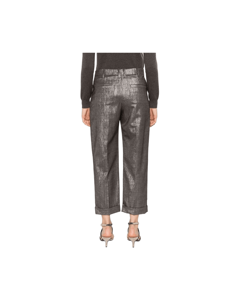 Brunello Cucinelli Silver Trousers Glam Steals