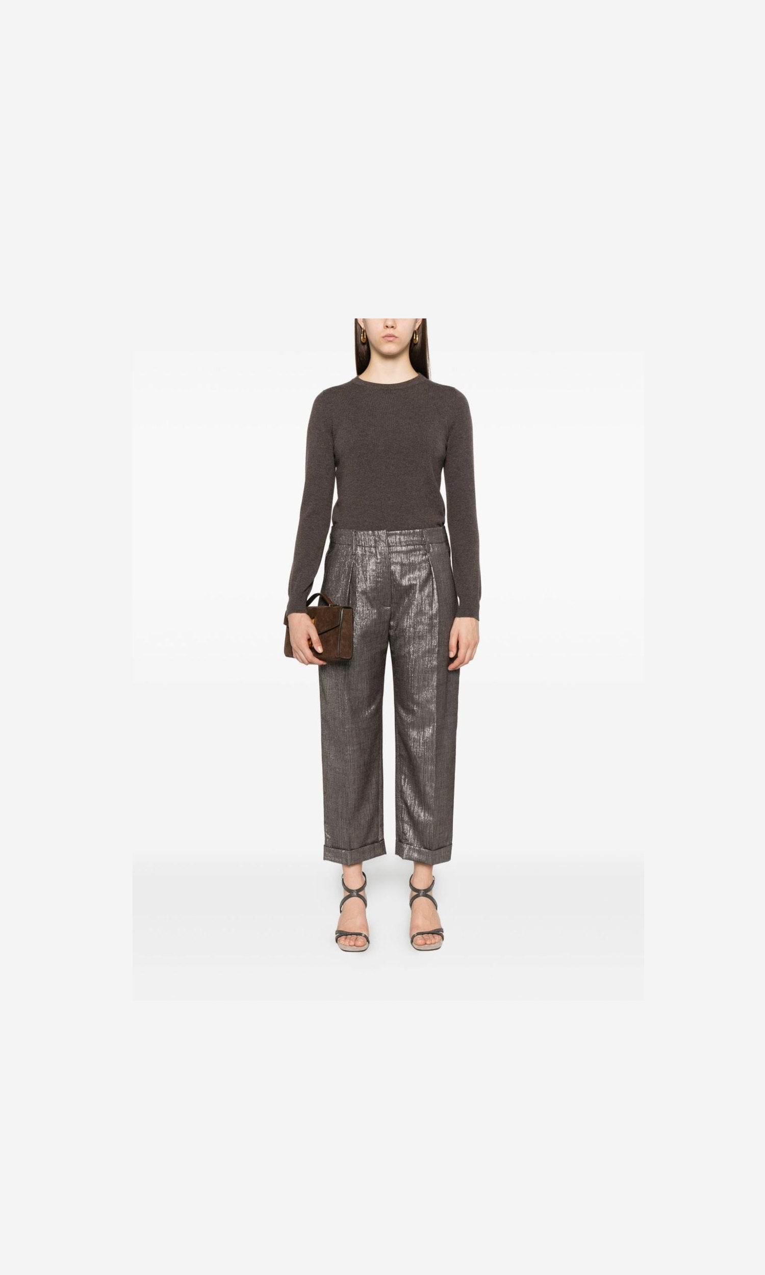 Brunello Cucinelli Silver Trouser Glam Steals