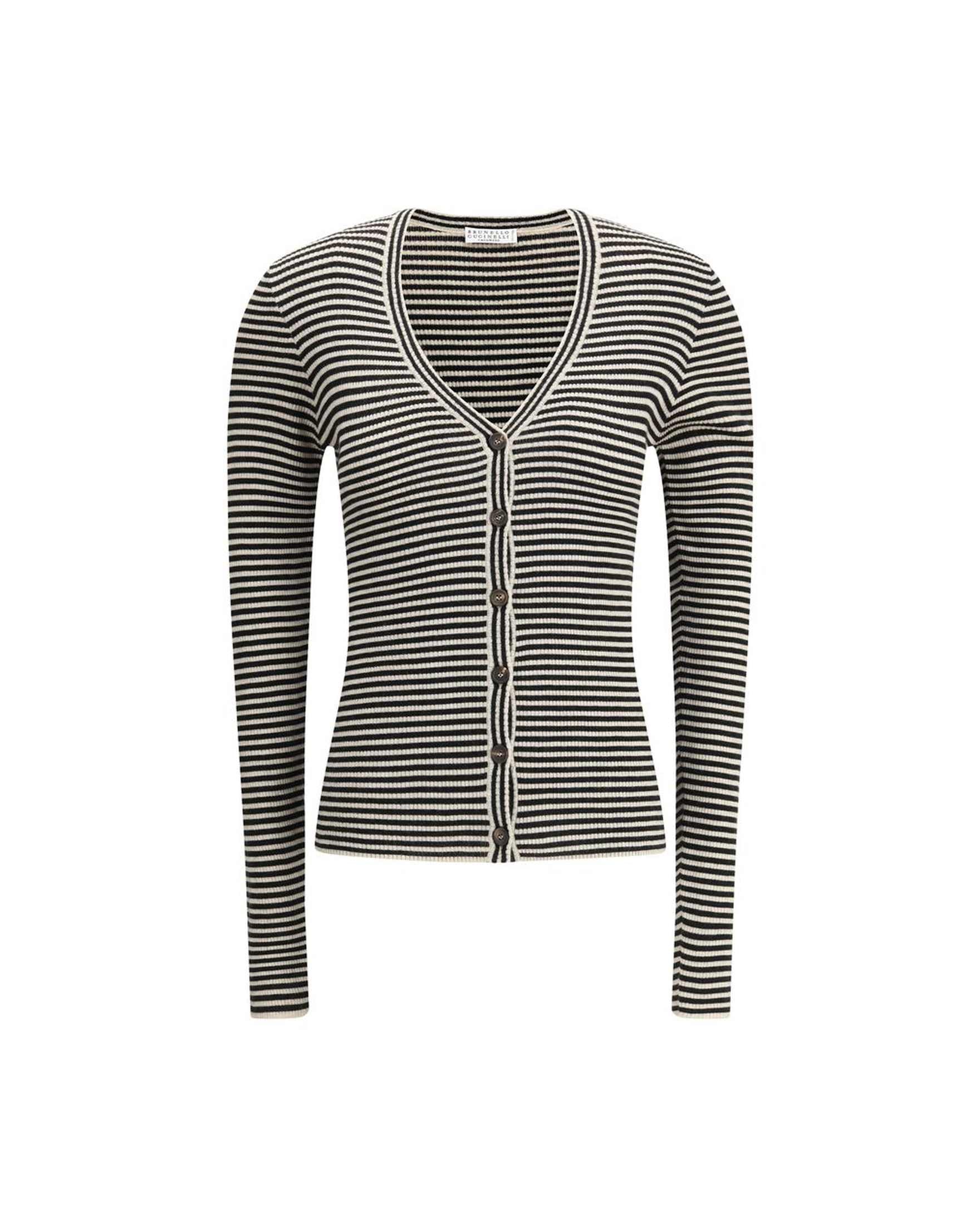 Brunello Cucinelli Striped Cardigan Glam Steals