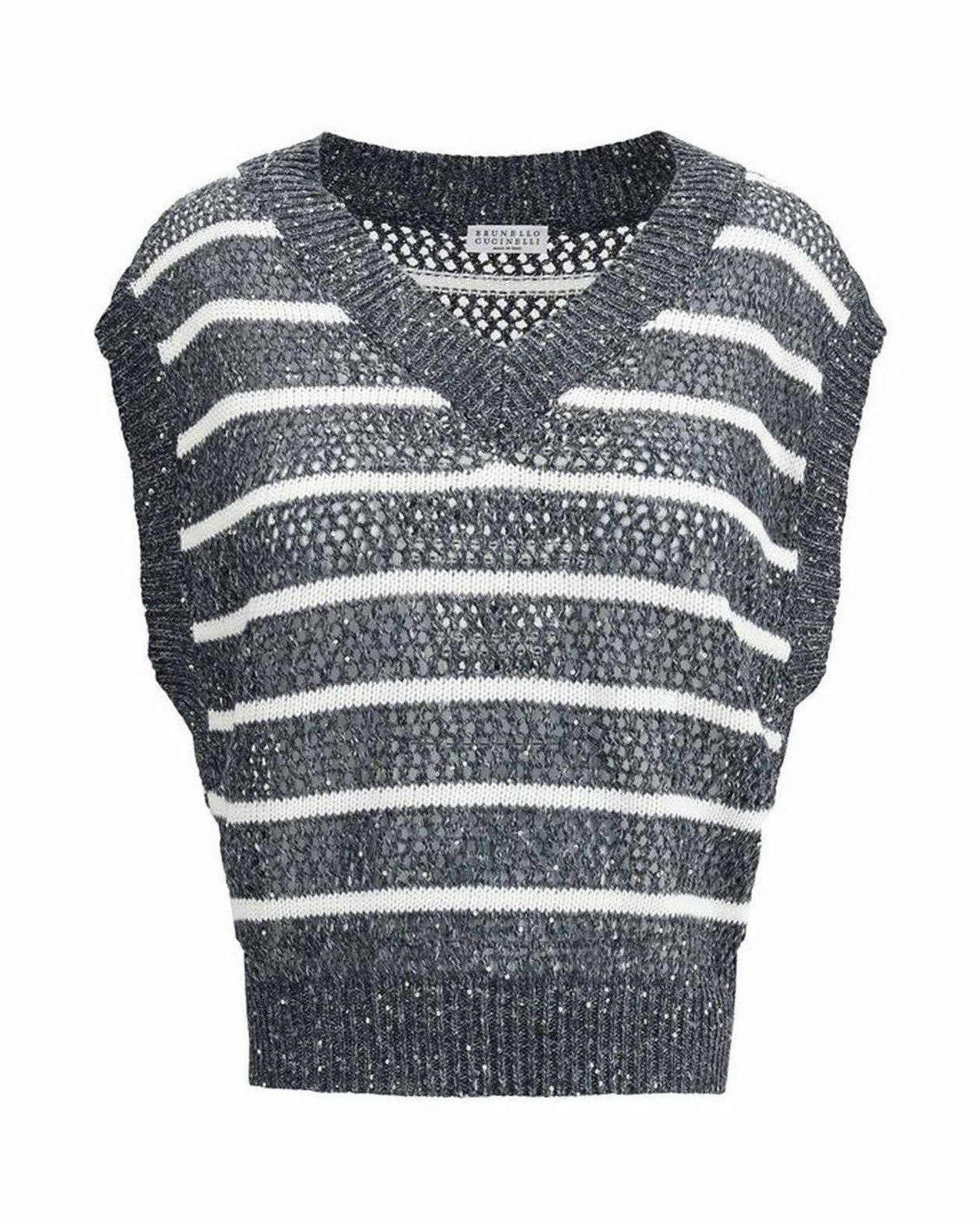Brunello Cucinelli Striped Vest Vests
