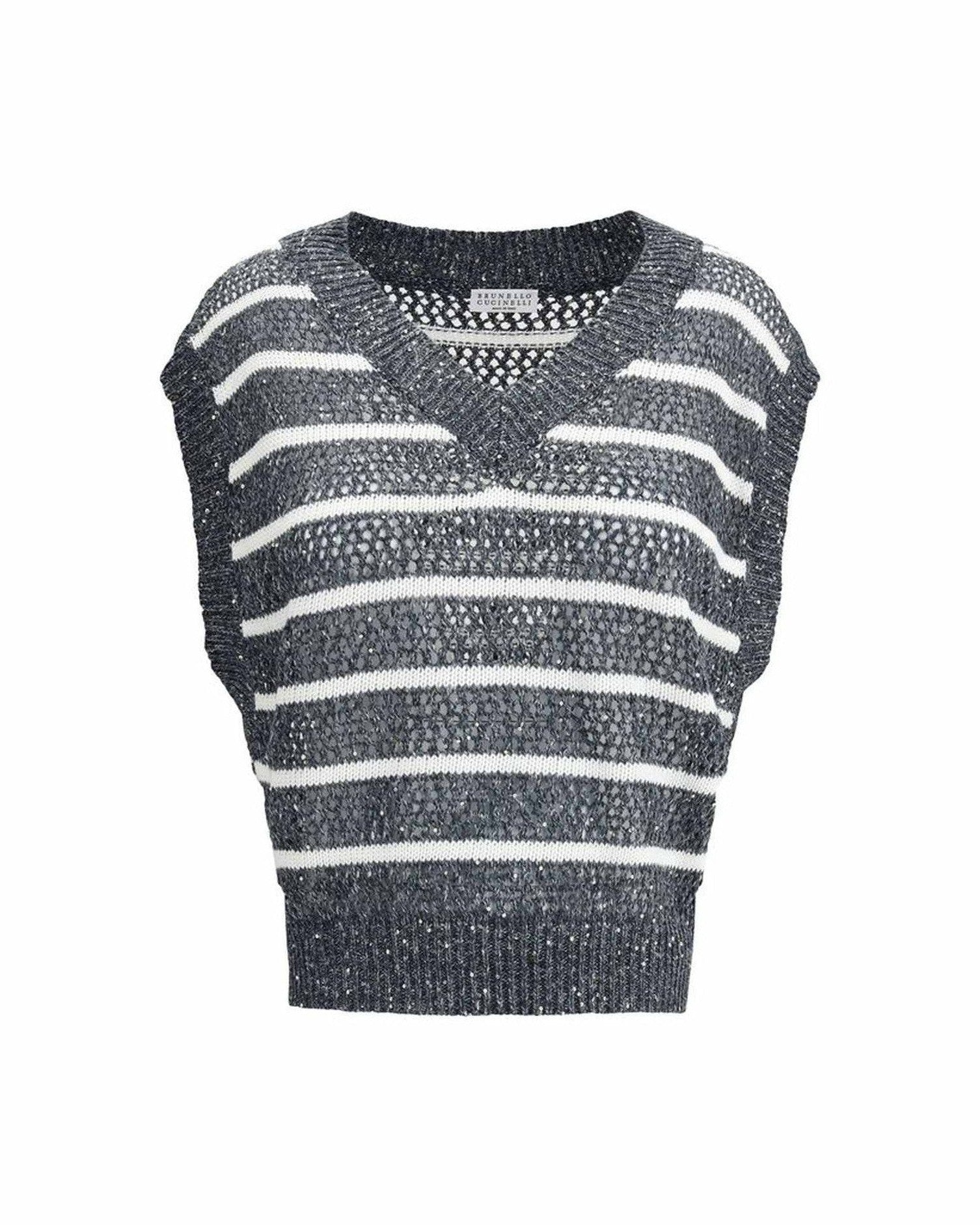 Brunello Cucinelli Striped Vest Glam Steals