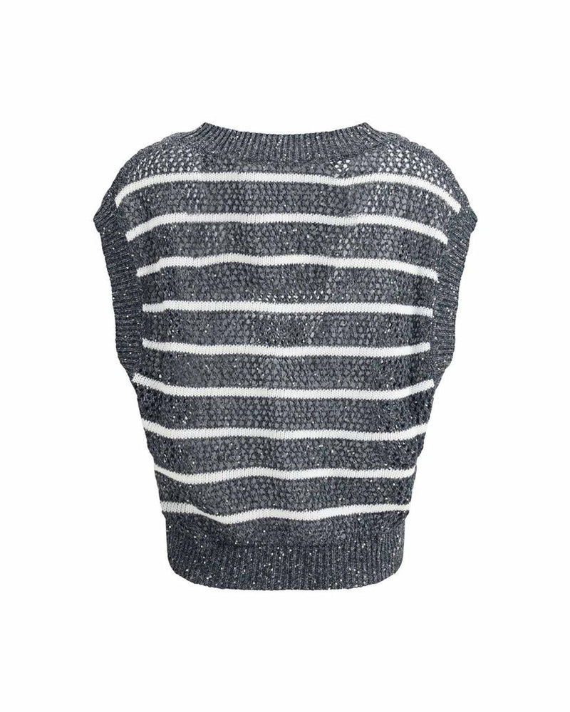 Brunello Cucinelli Striped Vest Glam Steals