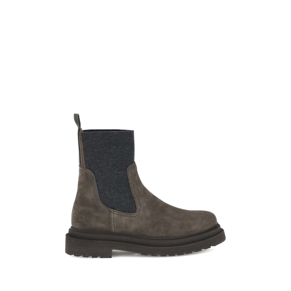 Brunello Cucinelli Suede Ankle Boots Glam Steals