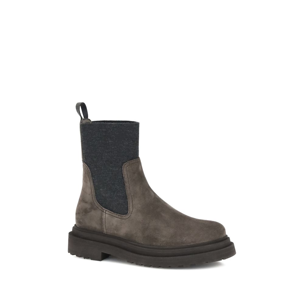 Brunello Cucinelli Suede Ankle Boots Glam Steals