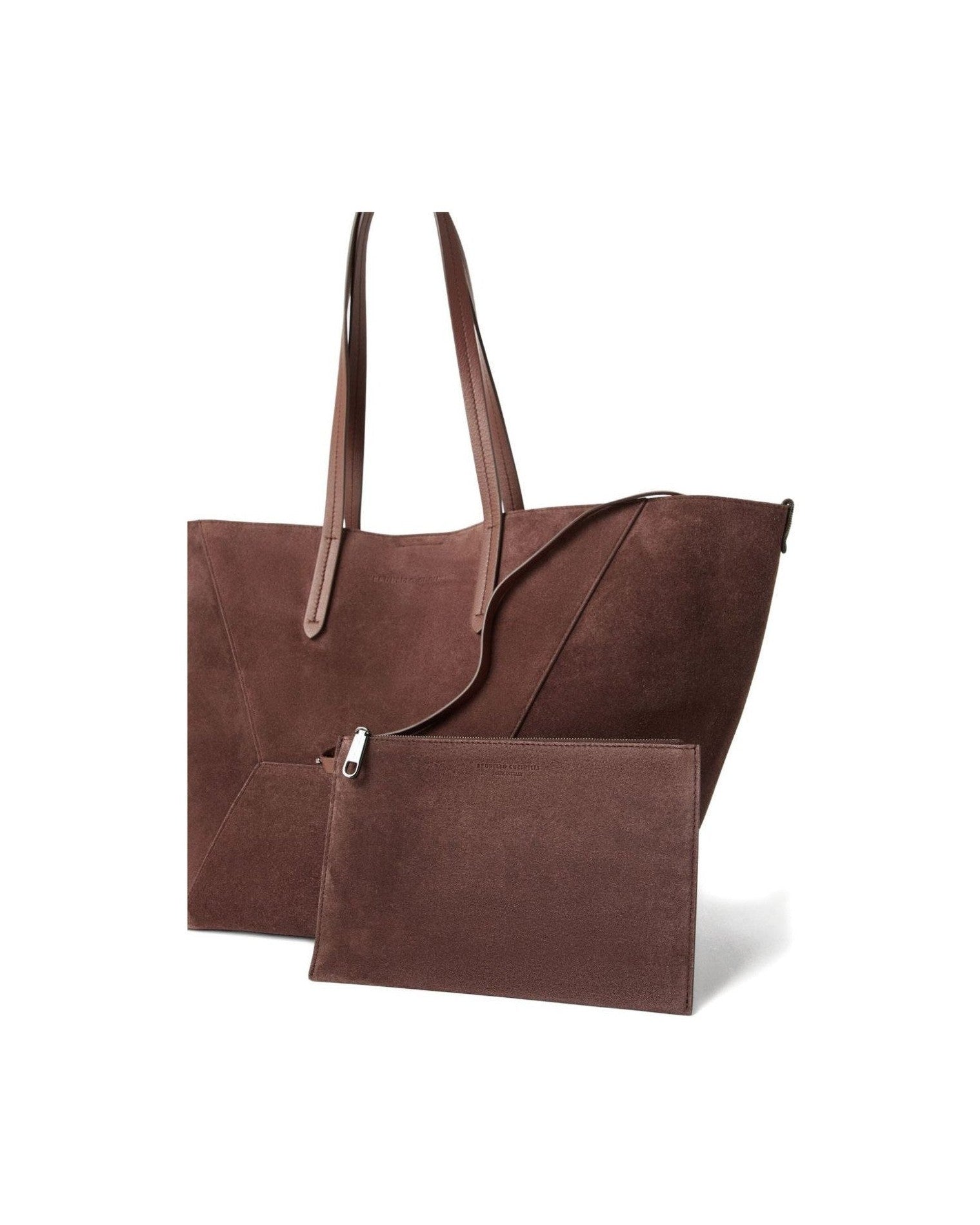 Brunello Cucinelli Suede Bc Duo Bag in with Monili Glam Steals