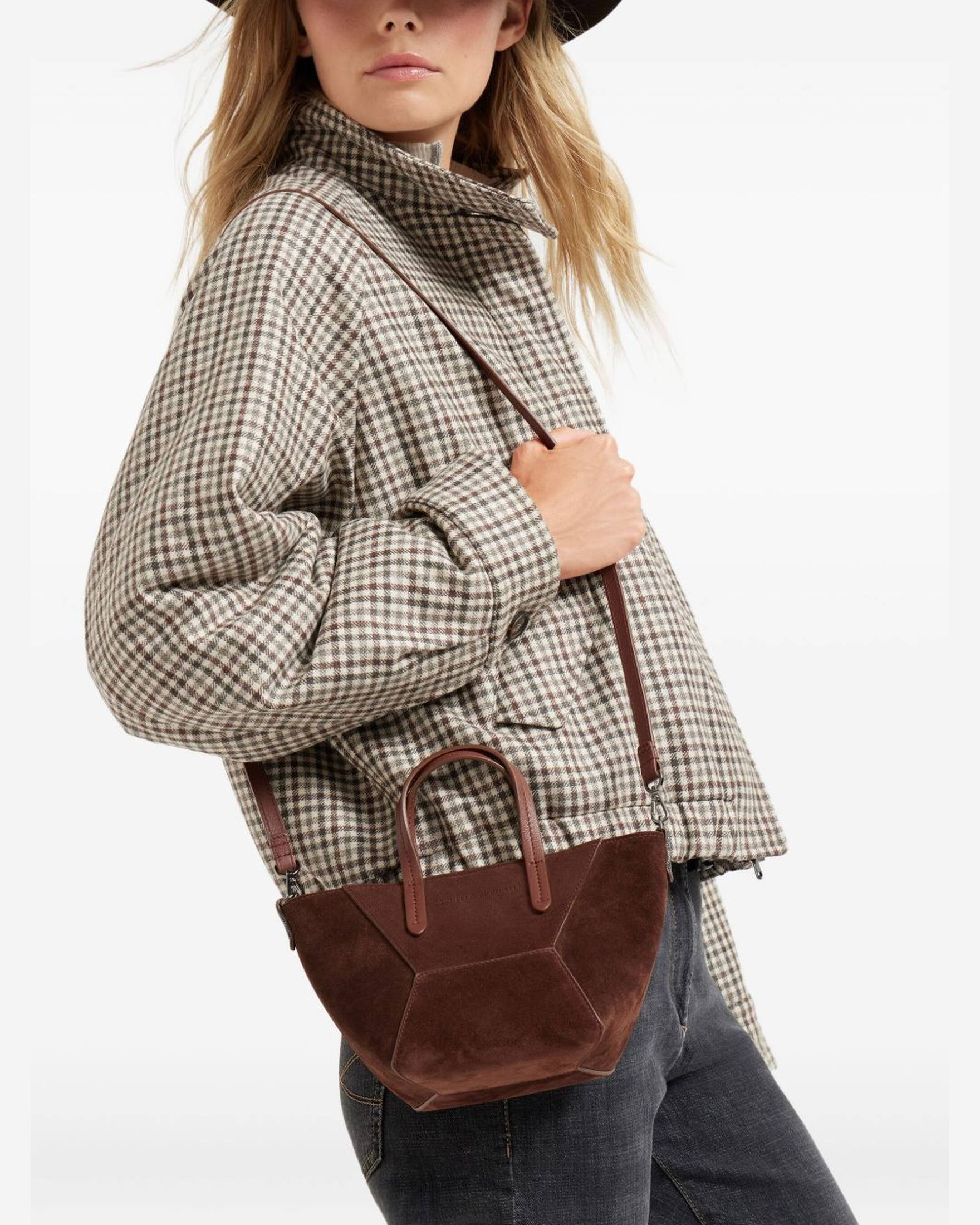 Brunello Cucinelli Suede Bc Duo Mini Bag Glam Steals