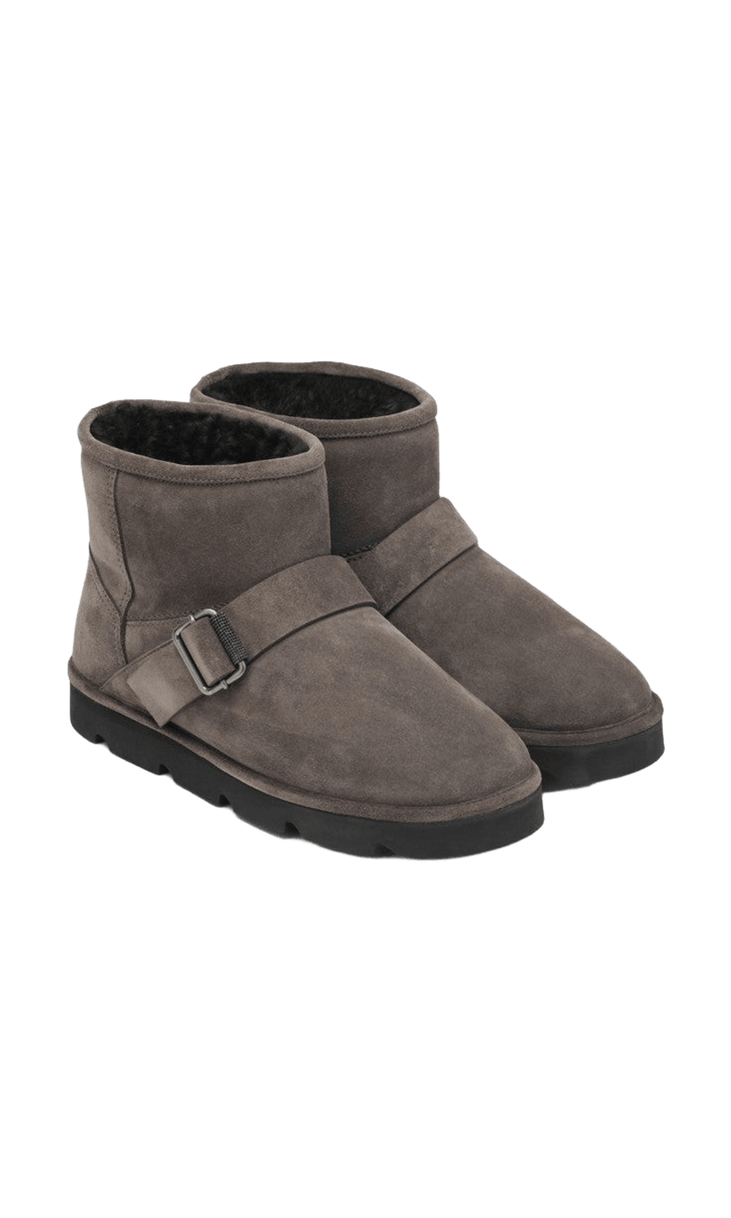 Brunello Cucinelli Suede Boot in Dove Colored Glam Steals