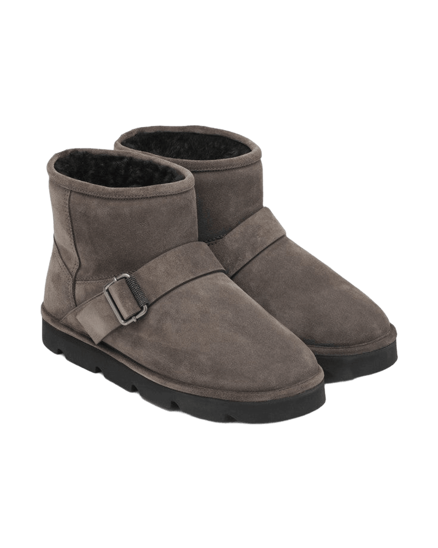 Brunello Cucinelli Suede Boot In Dove Colored Glam Steals