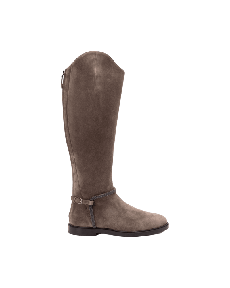 Brunello Cucinelli Suede Buckled Boots Glam Steals