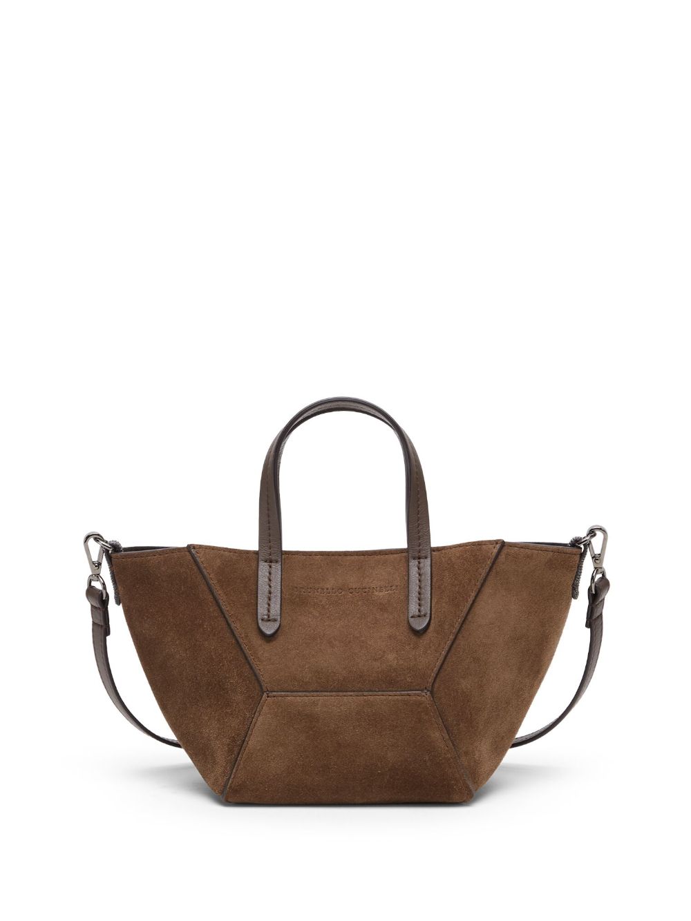 Brunello Cucinelli Suede Duo Mini Bag in with Monili Glam Steals