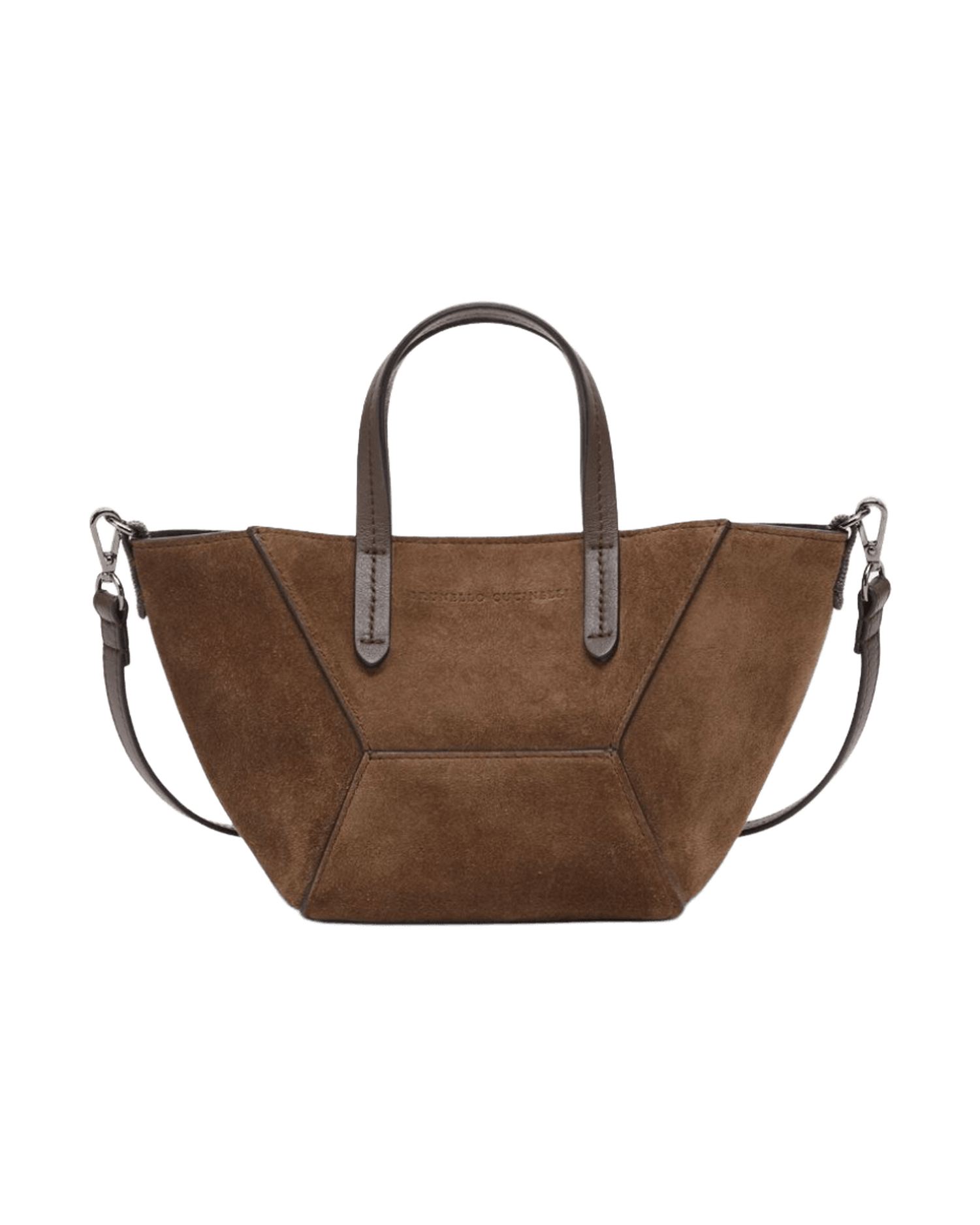 Brunello Cucinelli Suede Duo Mini Bag in with Monili Glam Steals