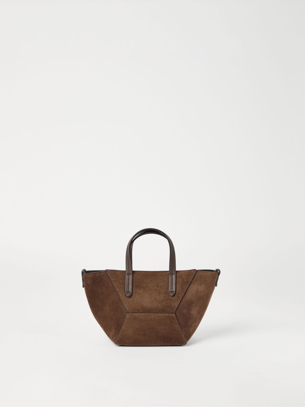 Brunello Cucinelli Suede Duo Mini Bag in with Monili Glam Steals