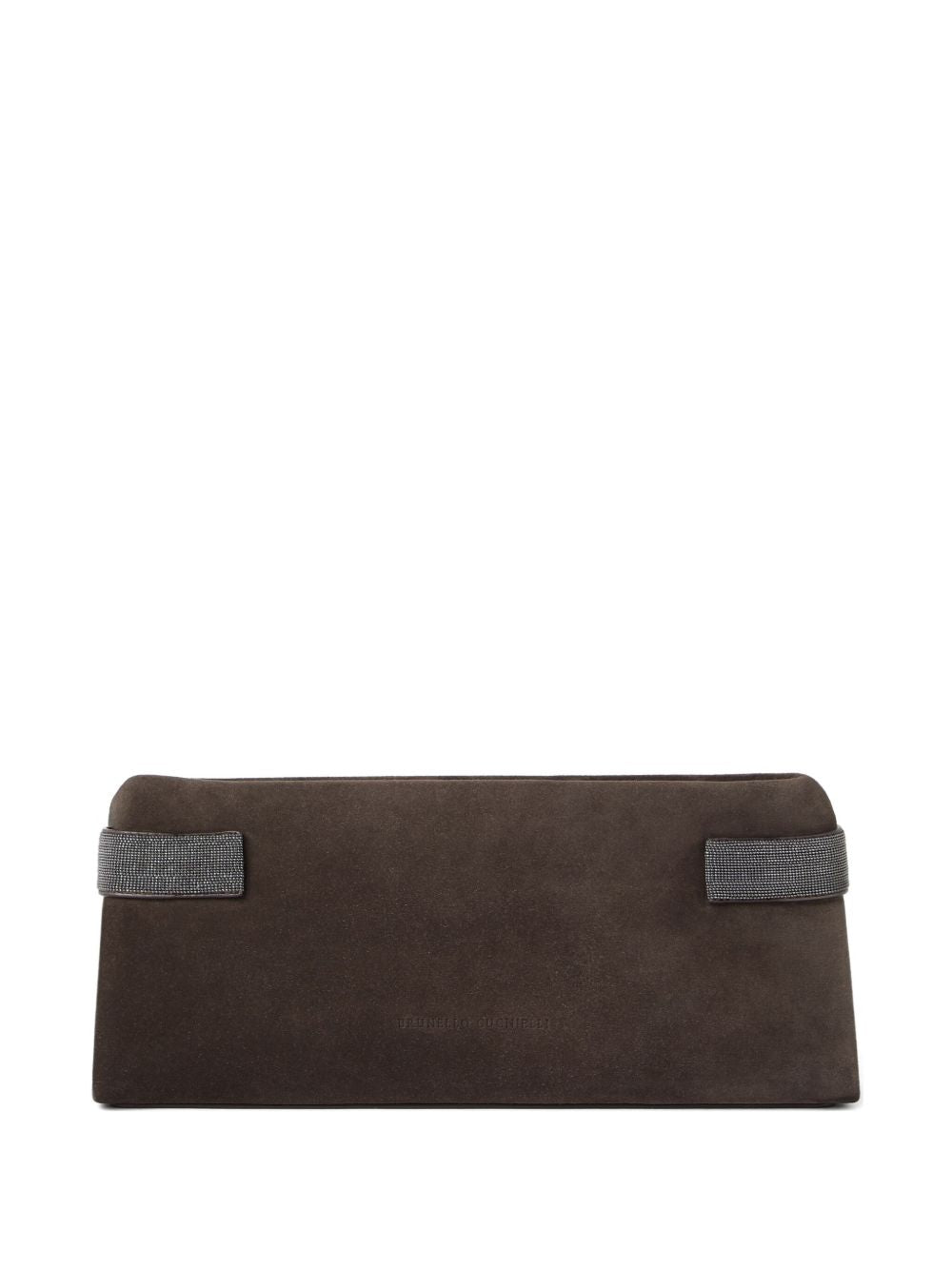 Brunello Cucinelli Suede Essence Pouch Bag in with Precious Bands Glam Steals