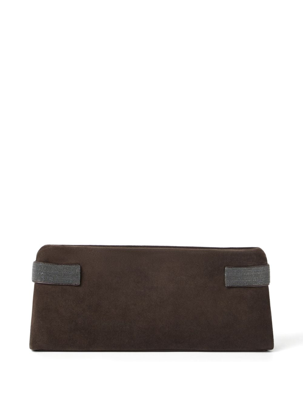 Brunello Cucinelli Suede Essence Pouch Bag in with Precious Bands Glam Steals