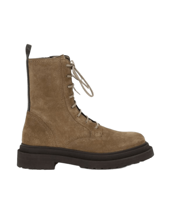 Brunello Cucinelli Suede Lace Up Ankle Boots Glam Steals