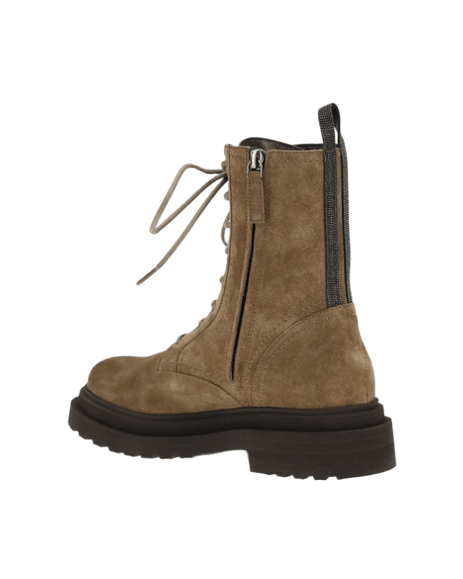 Brunello Cucinelli Suede Lace Up Ankle Boots Glam Steals