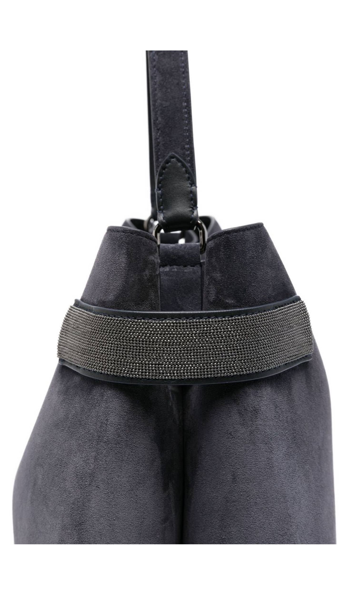 Brunello Cucinelli Suede Leather Handbag Glam Steals