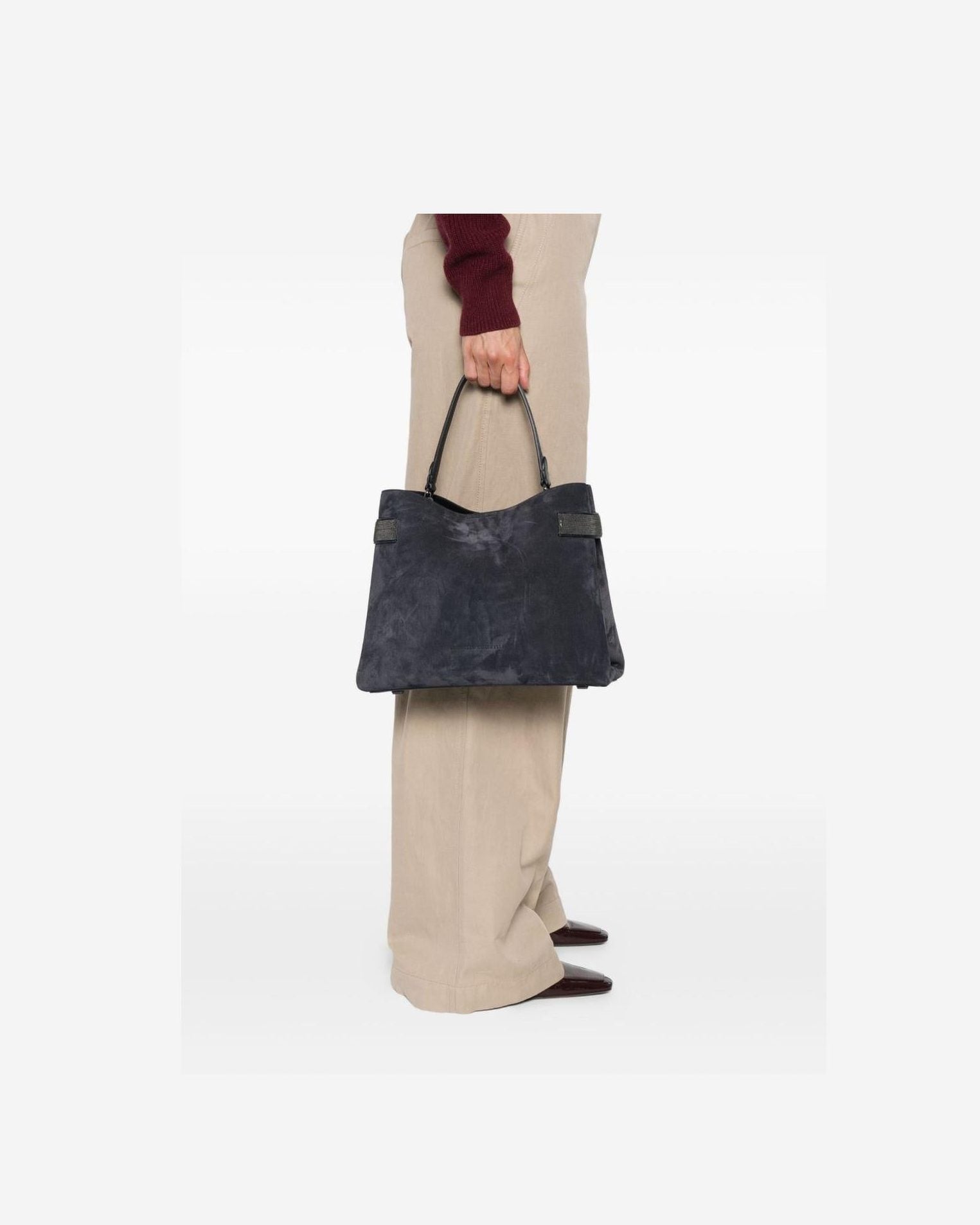 Brunello Cucinelli Suede Leather Handbag Glam Steals
