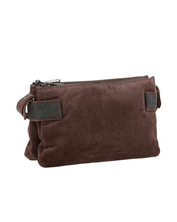 Brunello Cucinelli Suede Leather Shoulder Bag Glam Steals