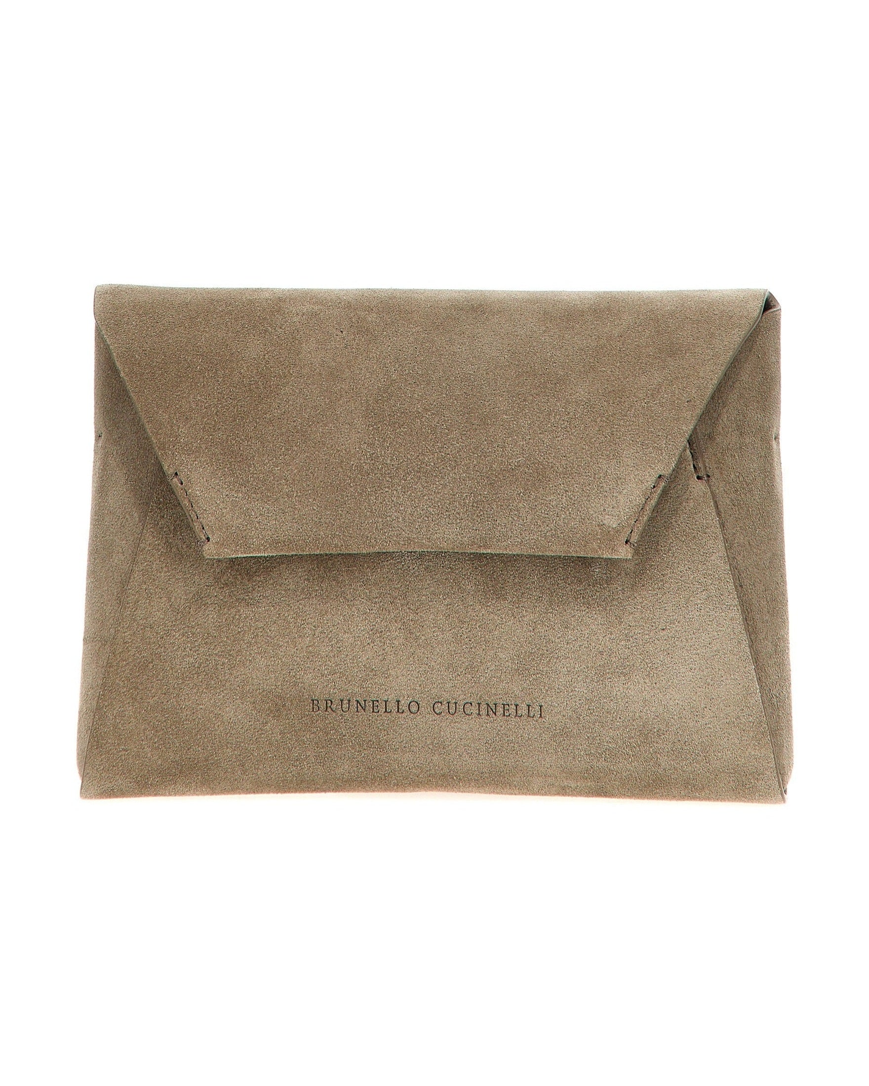 Brunello Cucinelli Suede Monile Clutch Bag Glam Steals