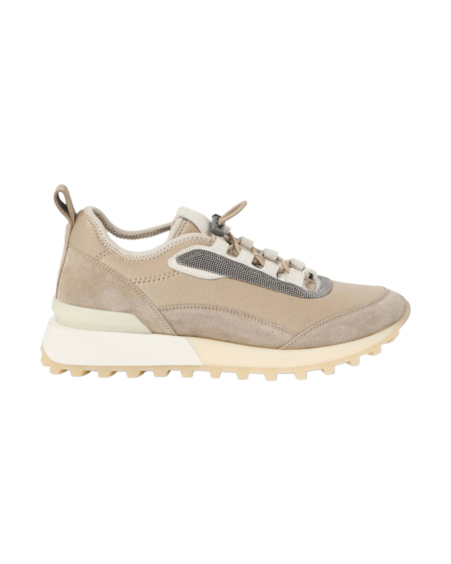 Brunello Cucinelli Suede Runners in Techno Fabric Glam Steals