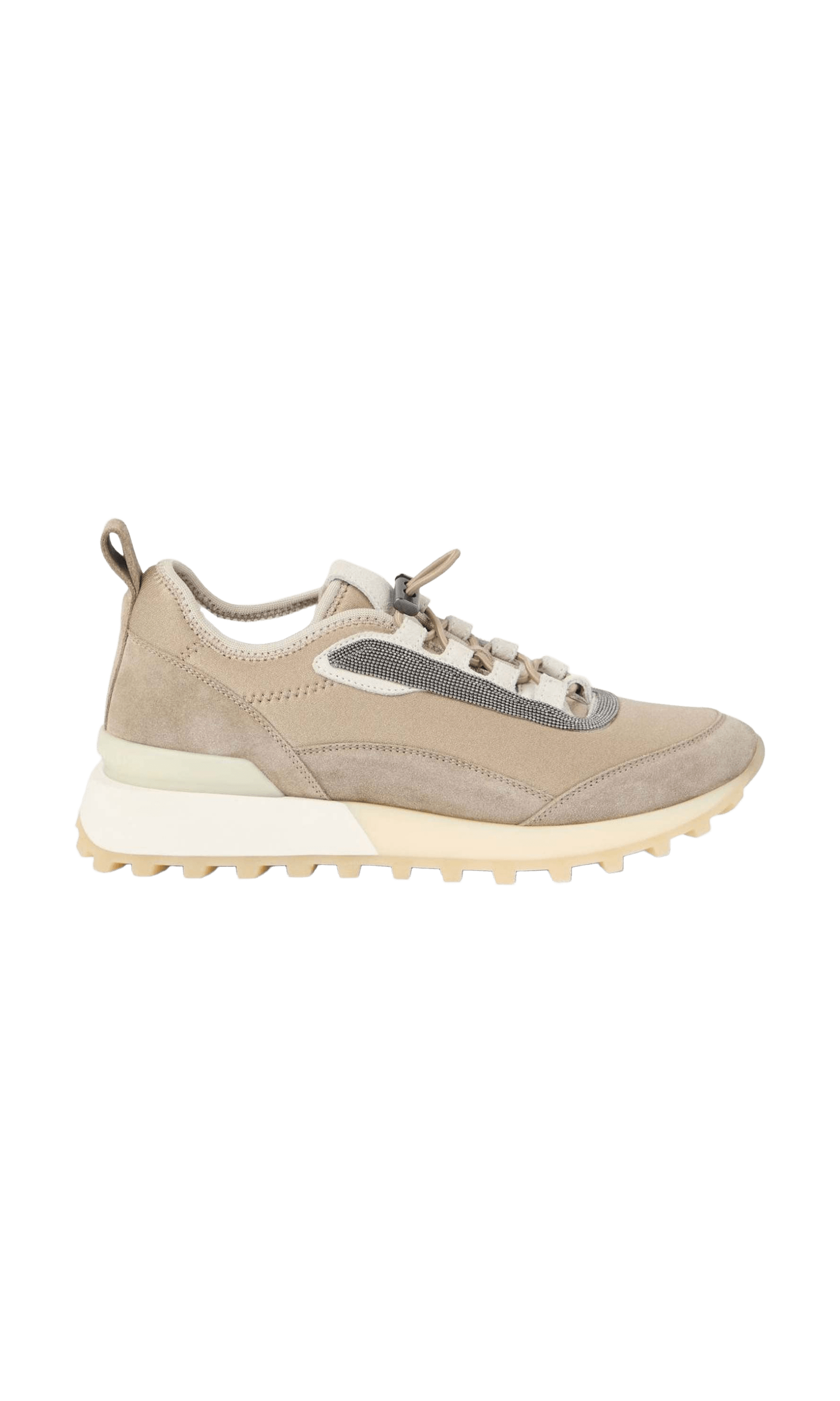 Brunello Cucinelli Suede Runners in Techno Fabric Glam Steals