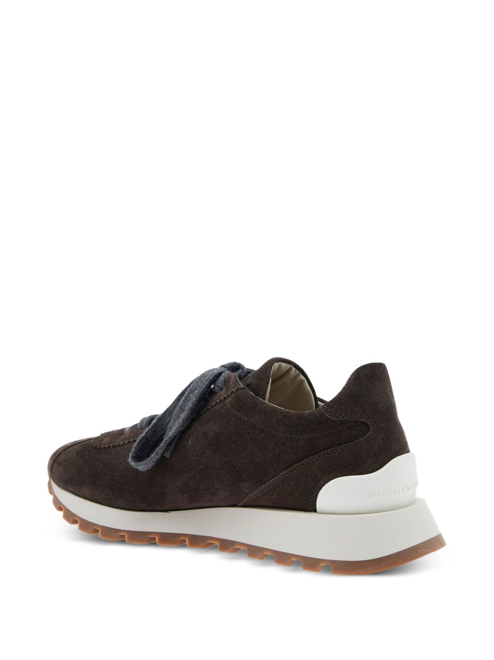 Brunello Cucinelli Suede Runners with Shiny Tab Glam Steals