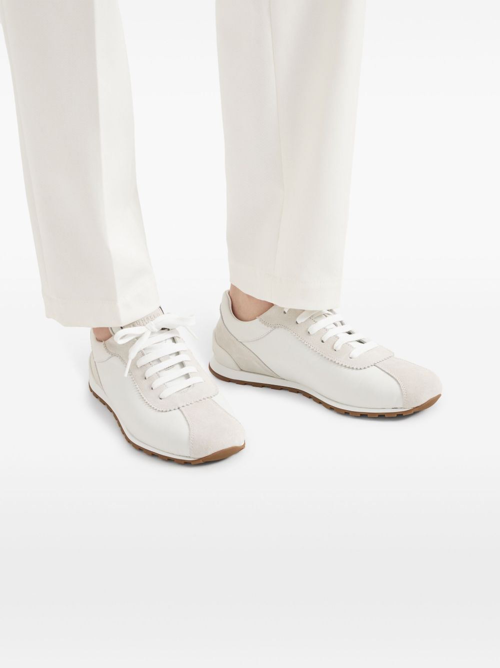 Brunello Cucinelli Suede and Calfskin Runners with Monili Glam Steals