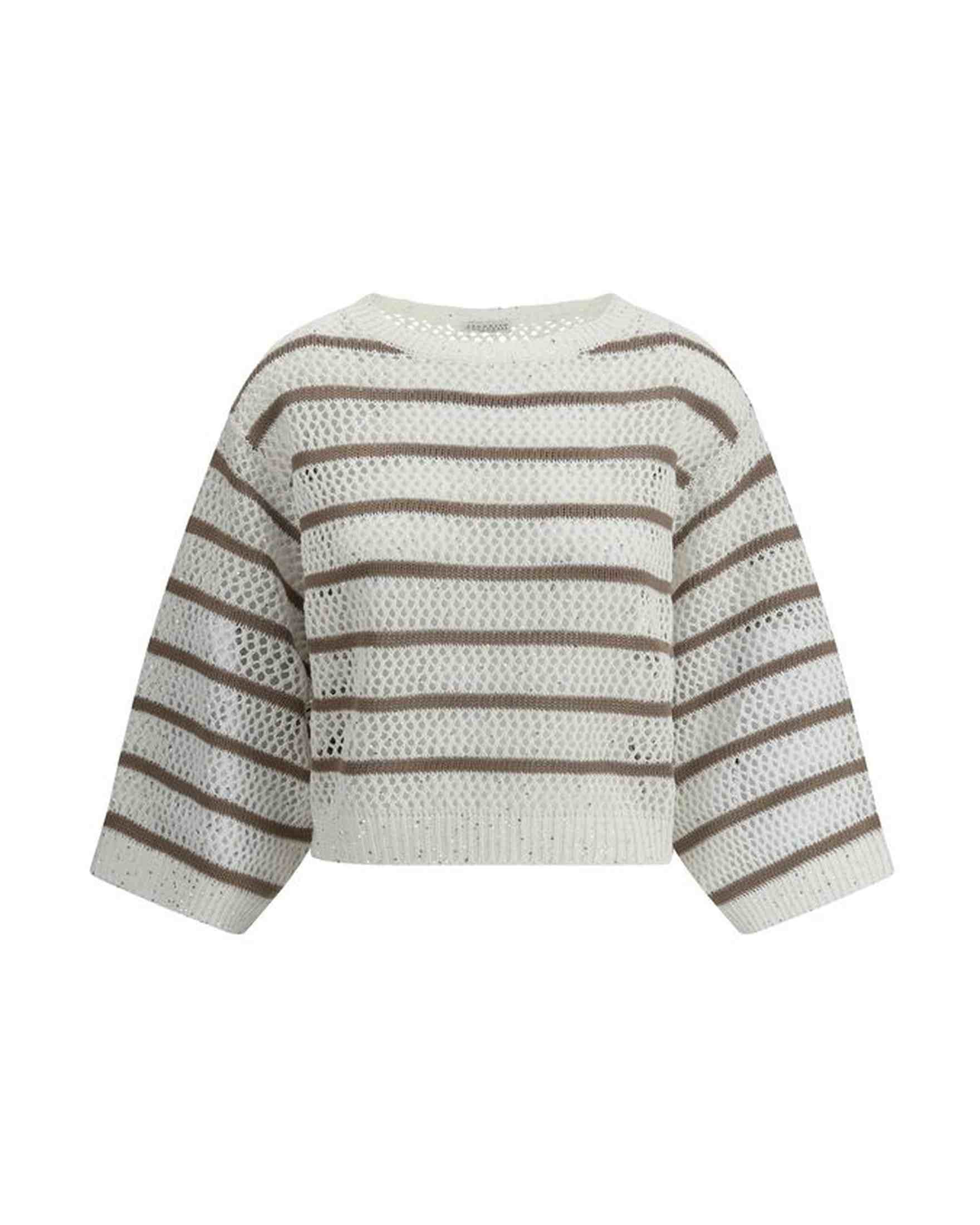 Brunello Cucinelli Sweater In Perforated Knit Glam Steals