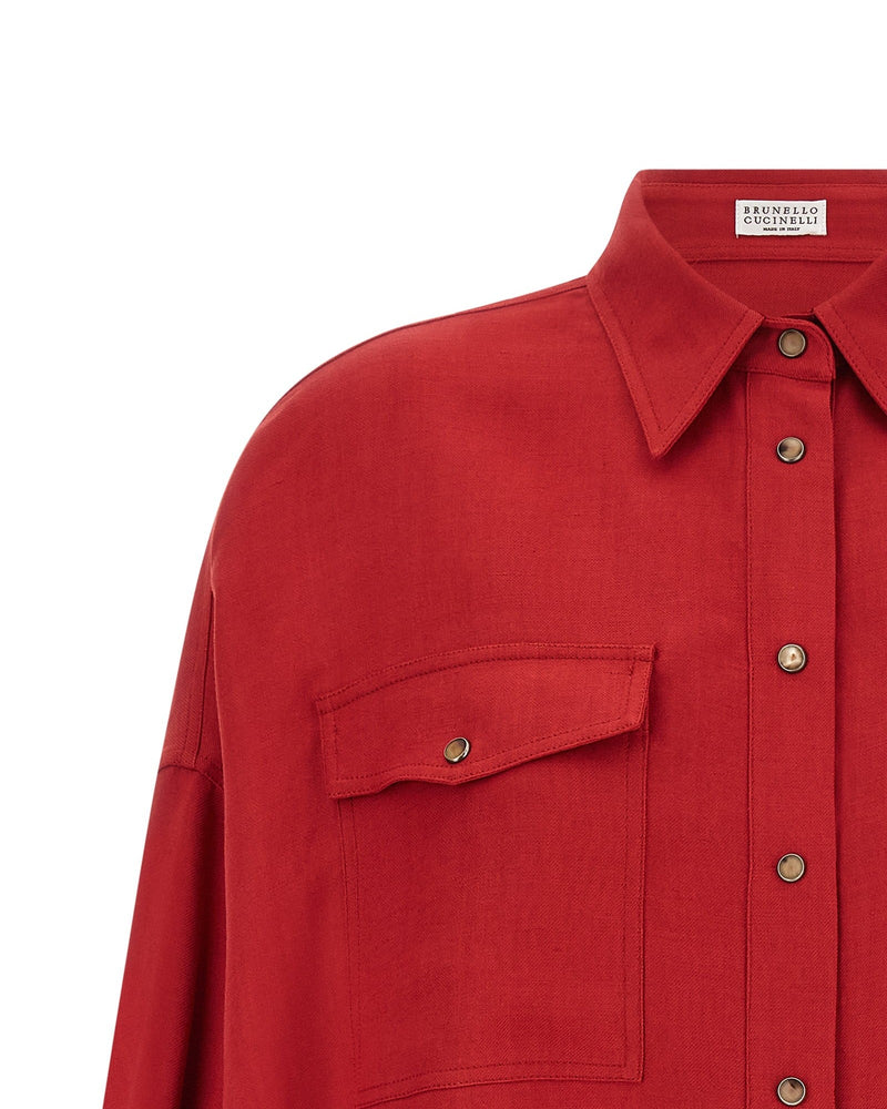 Brunello Cucinelli Twill Shirt Shirts