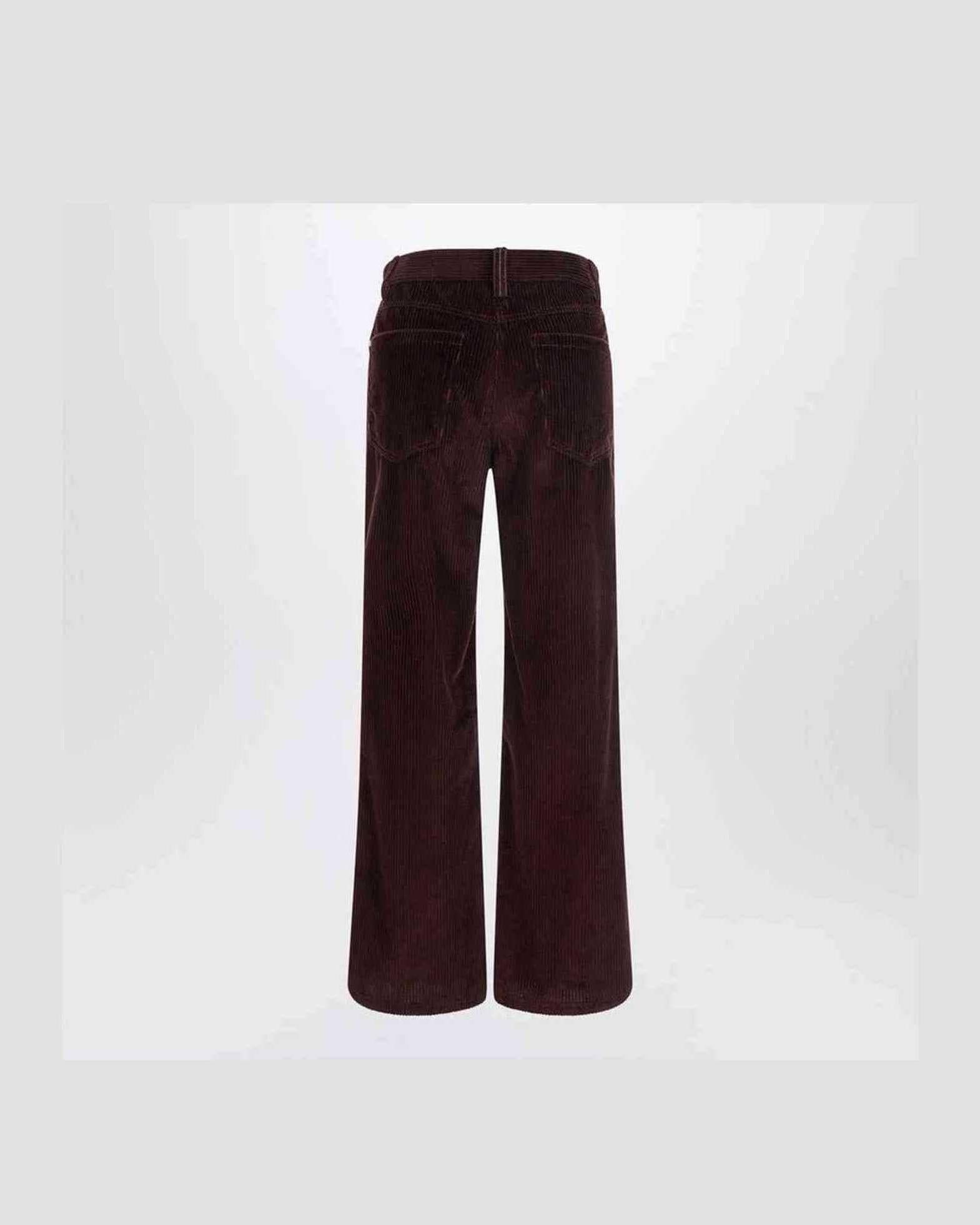 Brunello Cucinelli Velvet Wide Leg Bordeaux Trouser Glam Steals