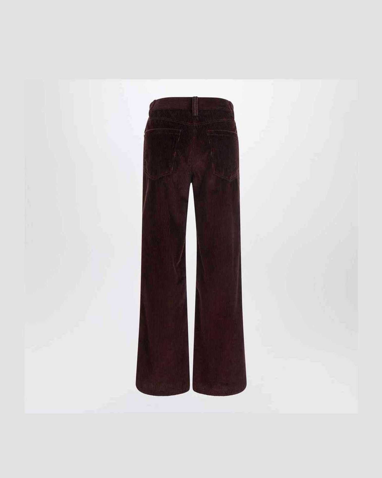 Brunello Cucinelli Velvet Wide Leg Bordeaux Trouser Glam Steals