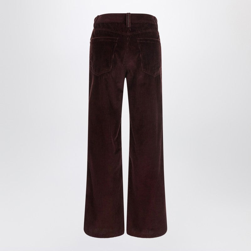 Brunello Cucinelli Velvet Wide Leg Bordeaux Trouser Glam Steals