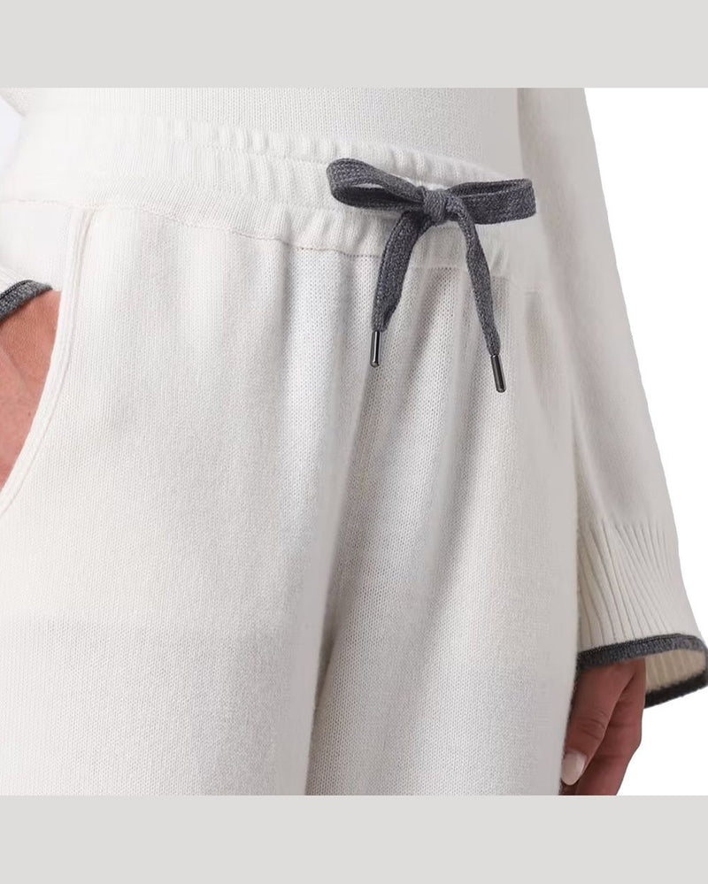 Brunello Cucinelli White Cashmere Athletic Pant Glam Steals