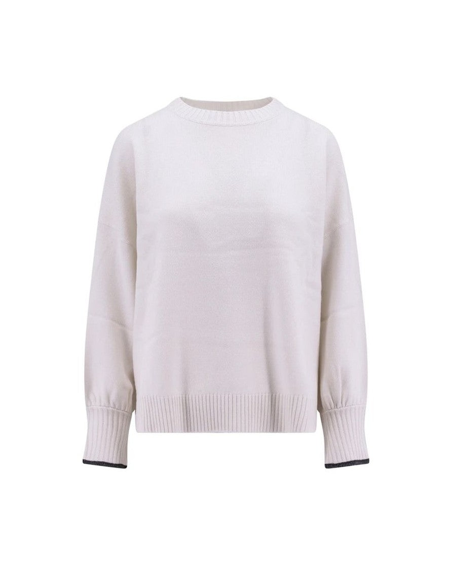 Brunello Cucinelli White Cashmere Sweater Glam Steals