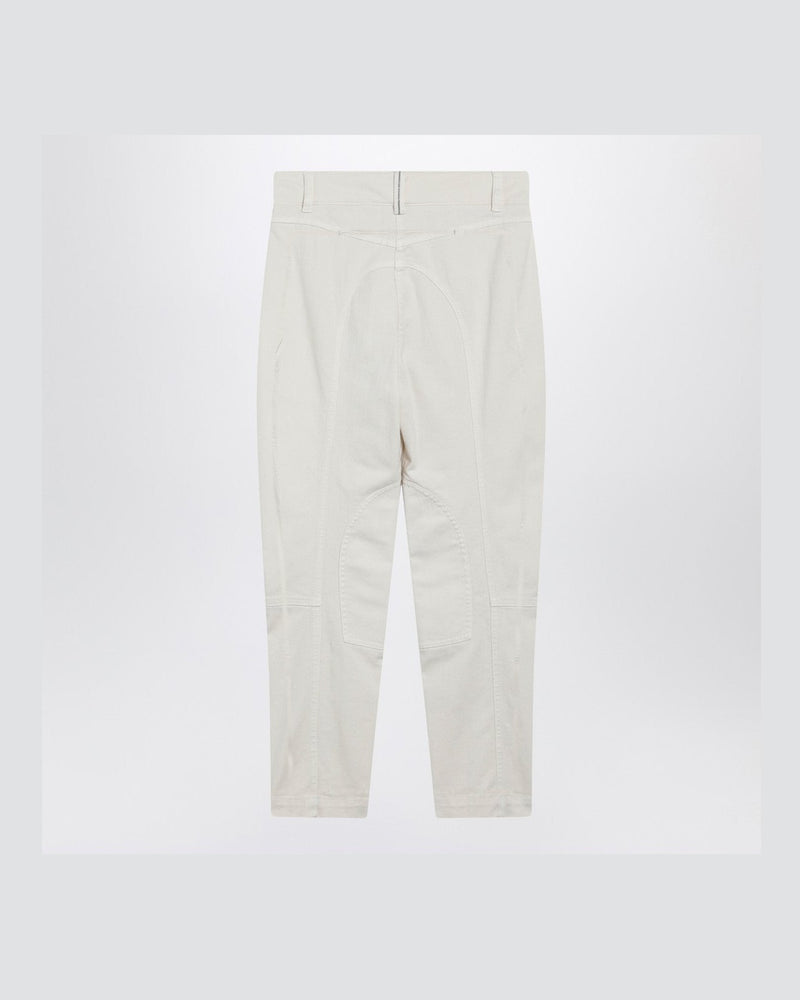 Brunello Cucinelli White Chalk Equestrian Trouser Glam Steals