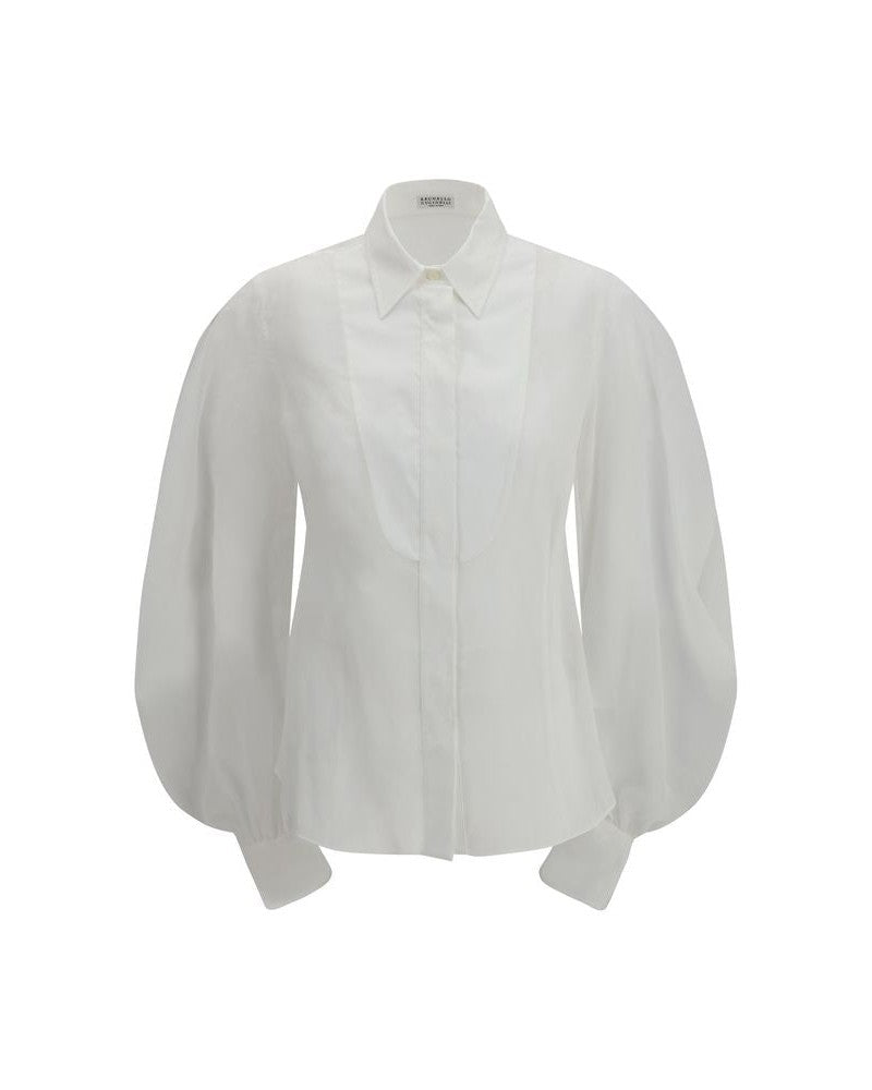 Brunello Cucinelli White Cotton Blouse Glam Steals