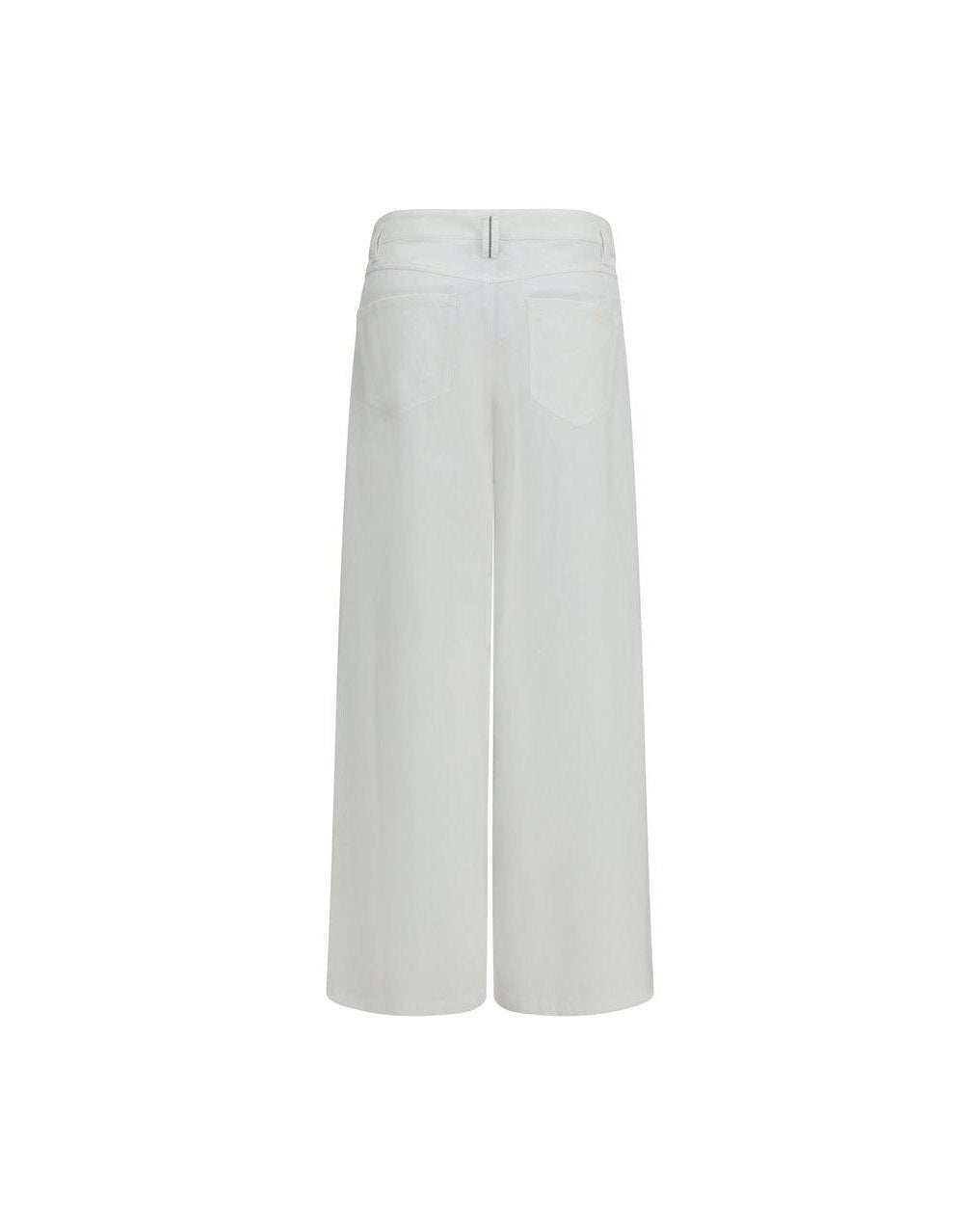 Brunello Cucinelli White Cotton Casual Pant Glam Steals