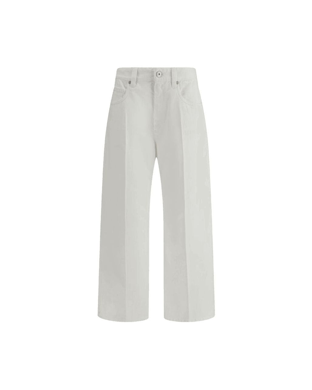 Brunello Cucinelli White Cotton Cropped Jeans Glam Steals