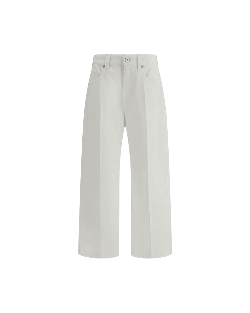 Brunello Cucinelli White Cotton Cropped Jeans Glam Steals