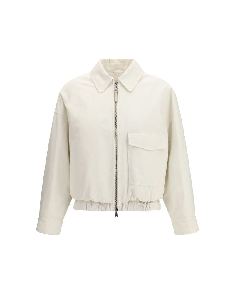 Brunello Cucinelli White Cotton Denim Jacket Glam Steals
