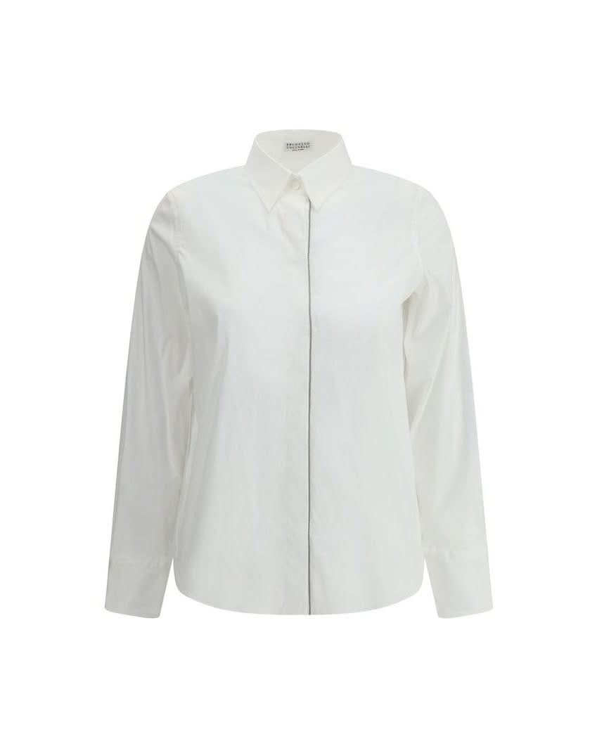 Brunello Cucinelli White Cotton Dress Shirt