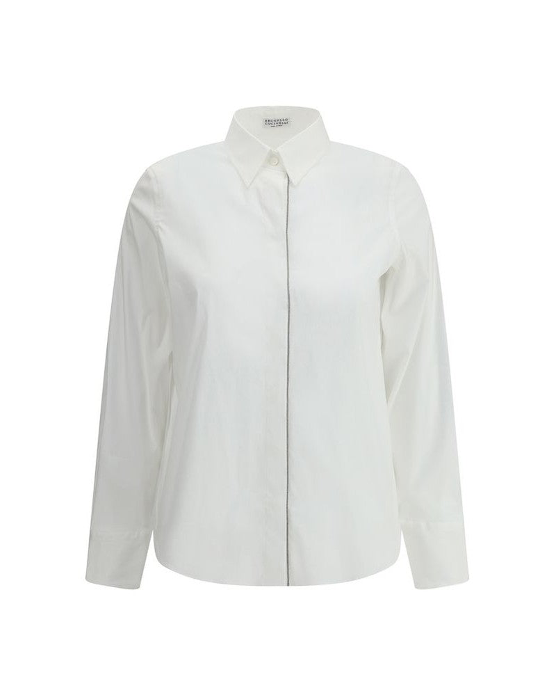 Brunello Cucinelli White Cotton Dress Shirt Glam Steals