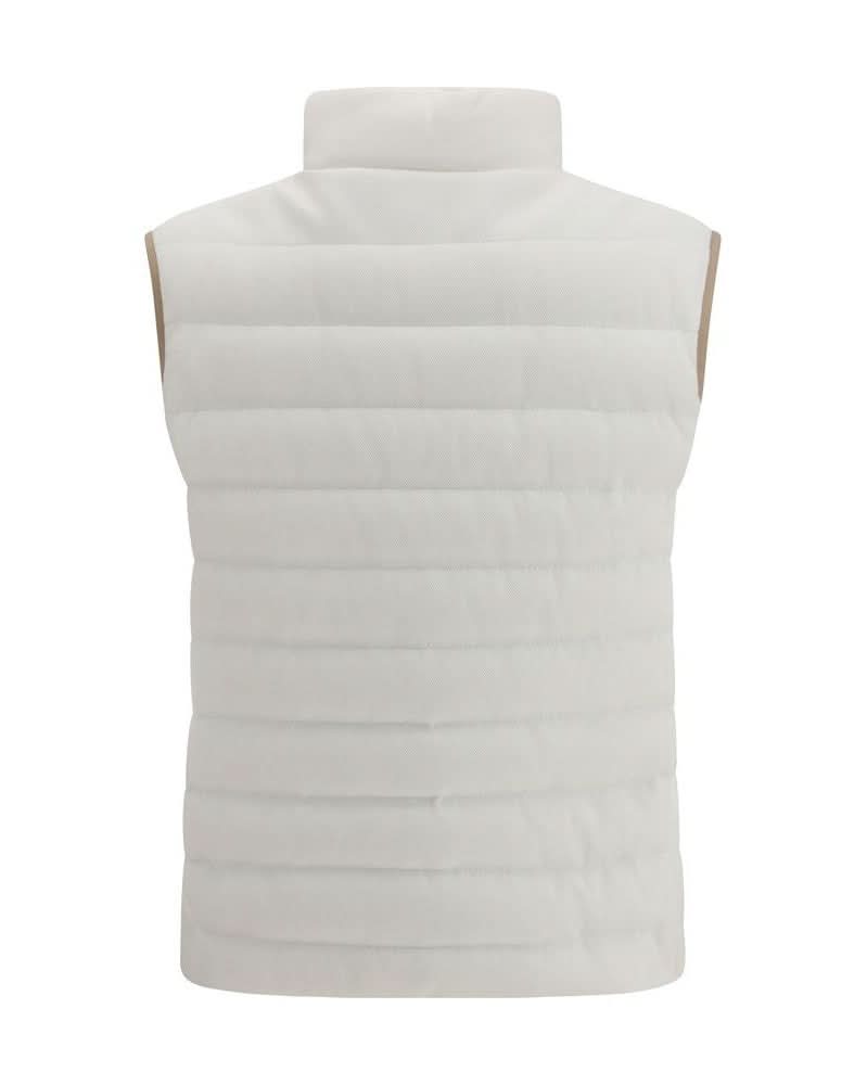 Brunello Cucinelli White Cotton Jacket 