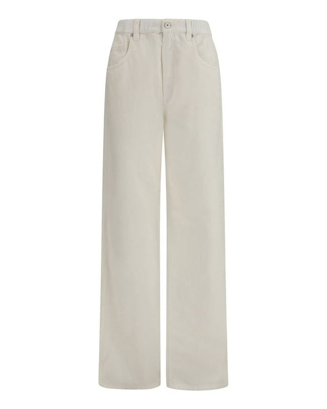 Brunello Cucinelli White Cotton Jeans Denim Glam Steals