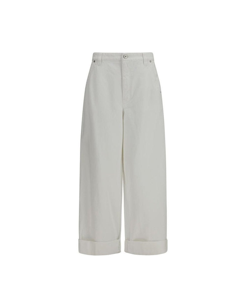 Brunello Cucinelli White Cotton Pant Glam Steals