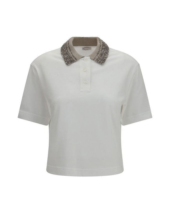 Brunello Cucinelli White Cotton Shortsleeve Shirt Glam Steals