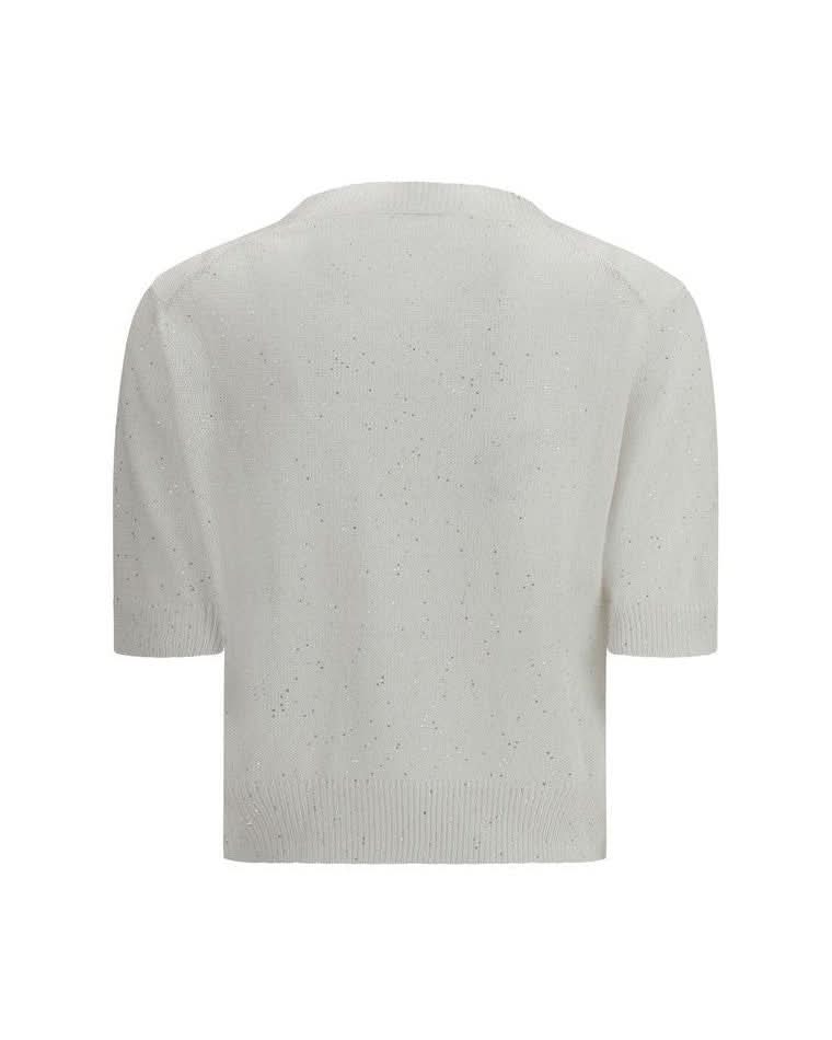 Brunello Cucinelli White Cotton Sweatshirt Glam Steals