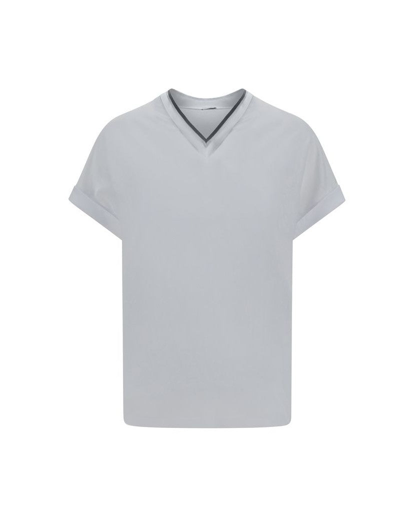 Brunello Cucinelli White Cotton T-Shirt T-Shirts