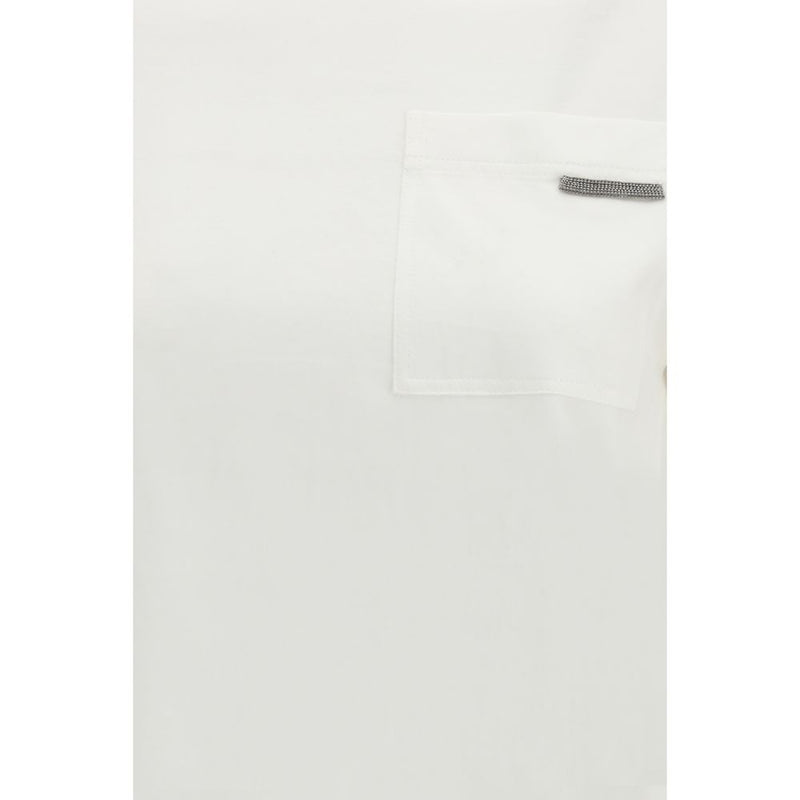 Brunello Cucinelli White Cotton T-shirt Glam Steals